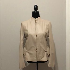 Cesare Fabbri Biscuit Color Leather Jacket .